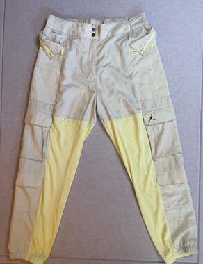 Jordan Women’s Cargo Pants Size 6 Cream Yellow Mesh Utility Standard Fit